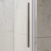 Porta doccia 110cm apertura scorrevole profili cromo vetro 8mm h195 | Creta