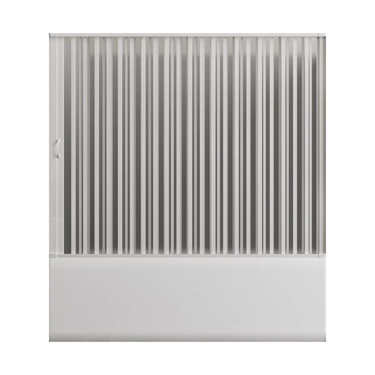 Sopra vasca a soffietto in pvc ad anta singola, apertura laterale, misura 170