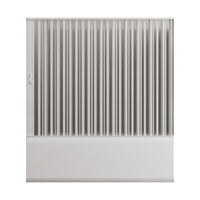 Sopra vasca a soffietto in pvc ad anta singola, apertura laterale, misura 170