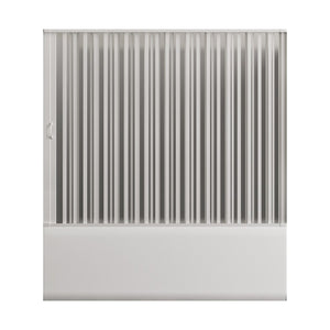 Sopra vasca a soffietto in pvc ad anta singola, apertura laterale, misura 150