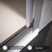 Porta doccia 80cm apertura a libro vetro 6mm opaco  | Aruba