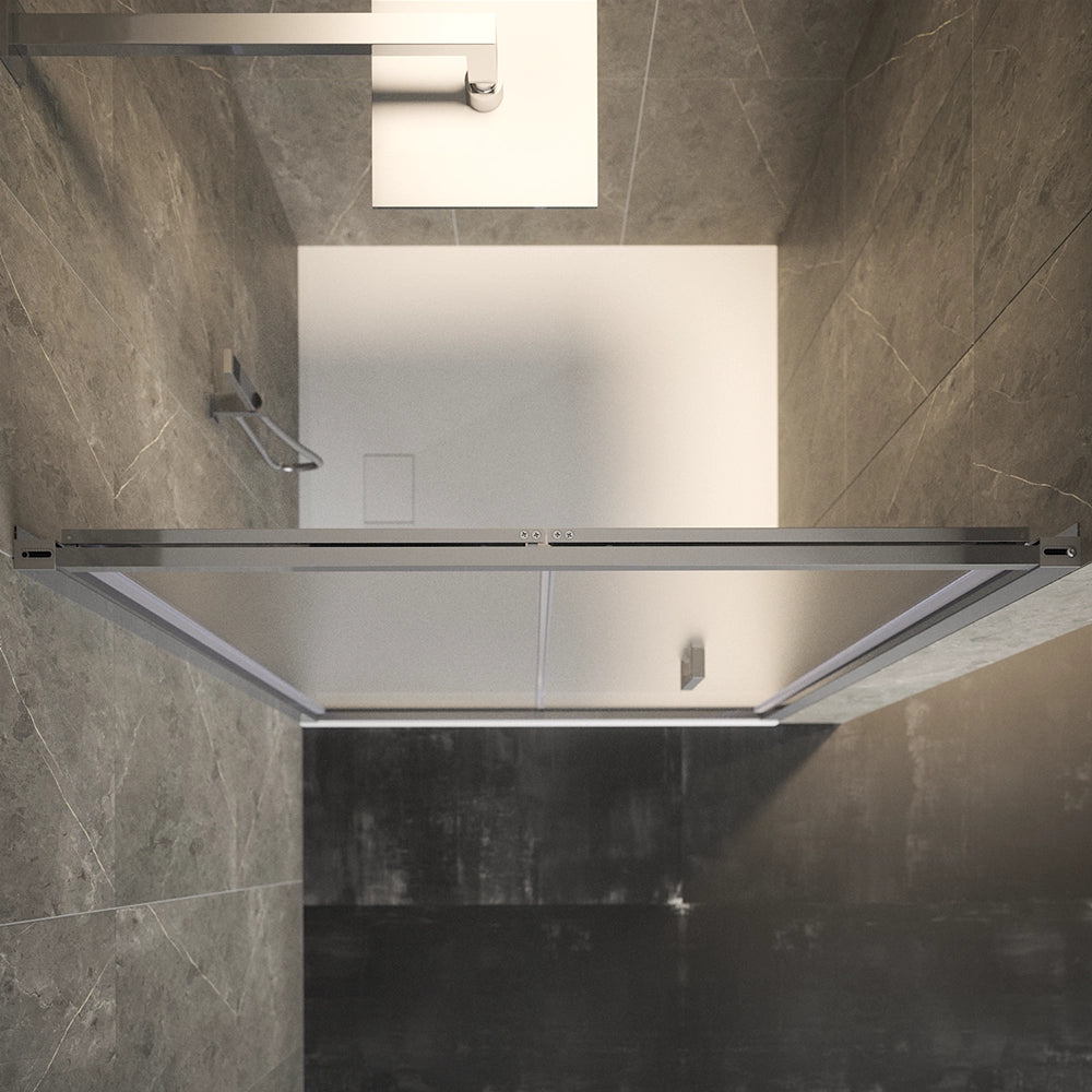 Porta doccia 90cm apertura a libro vetro 6mm opaco  | Aruba