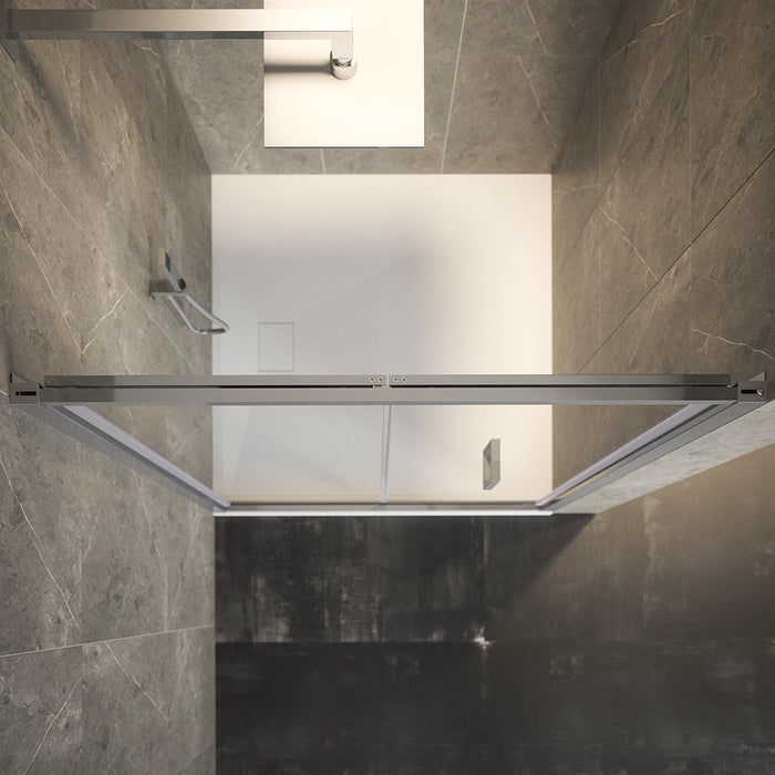 Porta doccia 90cm apertura a libro vetro 6mm trasparente  | Aruba