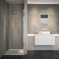 Porta doccia 70cm apertura a libro vetro 6mm trasparente  | Aruba