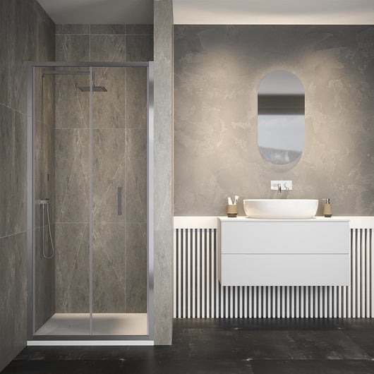 Porta doccia 70cm apertura a libro vetro 6mm trasparente  | Aruba