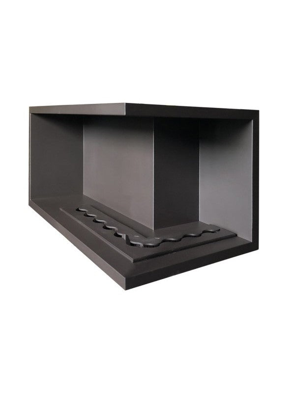 NILLA CORN - Biocamino angolare caminetto a bioetanolo da incasso. Apertura Destra -  Capienza Bruciatore 15,4L