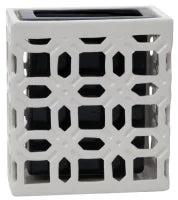 Vaso Ceramica Arabesque Square Picc. Cm 20X11.5X22.5