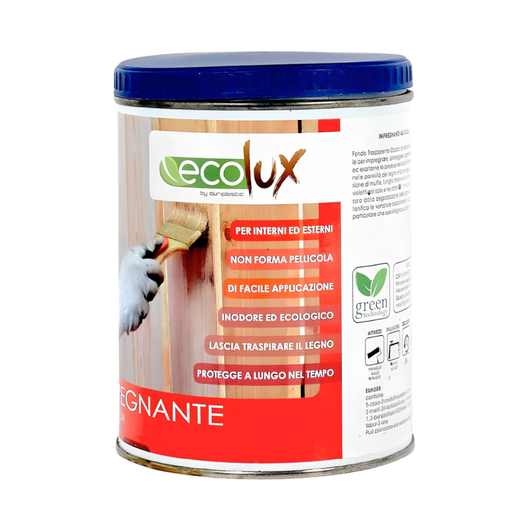 Ecolux impregnante fondo protettivo acrilico pigmentato ciliegio per legno *** formato 0,750 lt, confezione 1