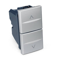 Bticino axolute pulsante doppio 1p no interbloccato varie finiture *** colore grigio, confezione 1