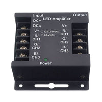 Amplificatore striscia led rgb optonica 6326 12-24v 288w
