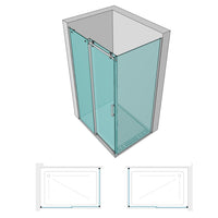 Lato fisso per box doccia gemma cristallo 8 millimetri profilo chrome lucido *** misure 97-99xh200 cm, confezione 1