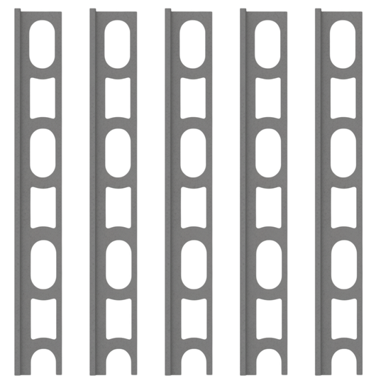 Profili in alluminio verniciato colore antracite 114 a l per finitura parete proangle *** pezzi 5 pz, confezione 1