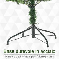 Albero di Natale Artificiale Gigante 210cm Realistico, Decorazione di Natale con 934 Rami, Base Pieghevole e Rimovibile
