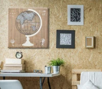 Pannello Mondo Ferro/Legno Cm 50.7X6.5X50.7