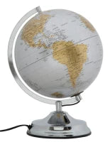 Mappamondo Silver New ConLuce Cm Ø 25X38