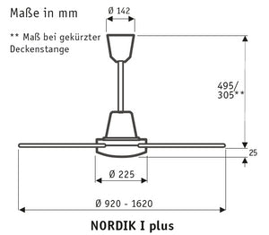 NORDIK INTERNATIONAL PLUS 120 LG, Ventilatore senza Luce, Vortice