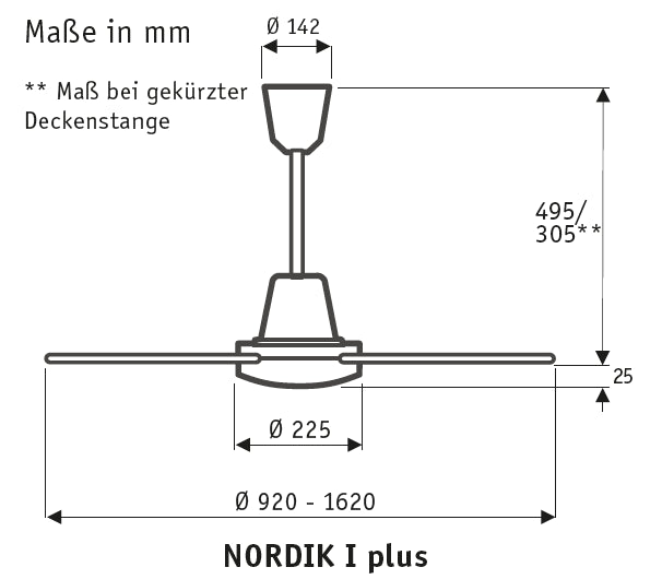 NORDIK INTERNATIONAL PLUS 120 LG, Ventilatore senza Luce, Vortice