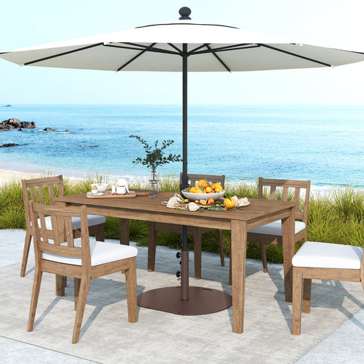 Base per ombrellone in metallo per ombrellone da mercato resistente, Base per ombrellone per giardino Marrone-Basi per ombrellone