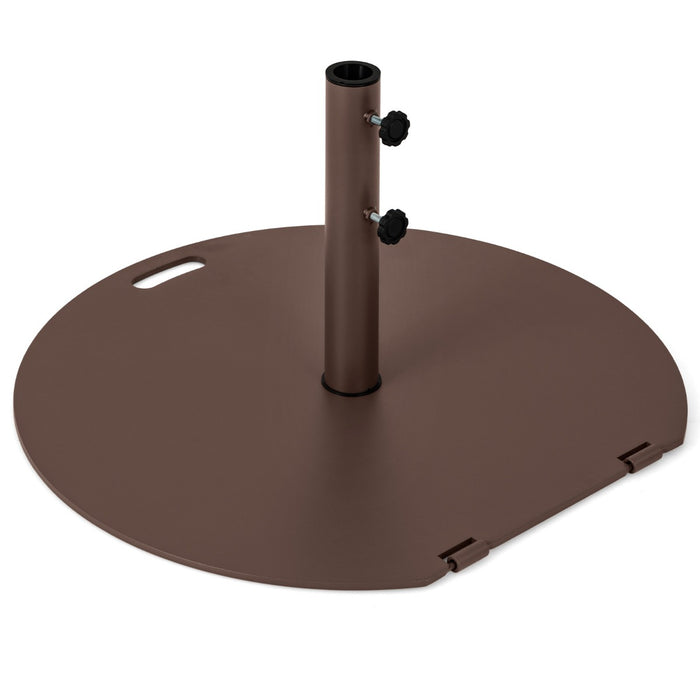 Base per ombrellone in metallo per ombrellone da mercato resistente, Base per ombrellone per giardino Marrone-Basi per ombrellone