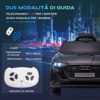 Macchina Elettrica per Bambini 12V con Telecomando, Velocità 3-8km/h, Luci e Musica, Età 3-5 Anni, Nero