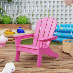 Sedia adirondack da campeggio per bambini con design ergonomico per patio, Sedia da giardino per bambini da 3 a 8 anni Rosa-Poltrone e sdraio