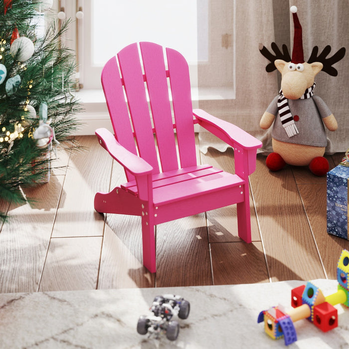 Sedia adirondack da campeggio per bambini con design ergonomico per patio, Sedia da giardino per bambini da 3 a 8 anni Rosa-Poltrone e sdraio