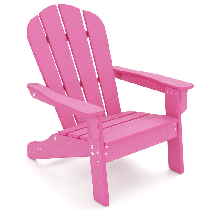 Sedia adirondack da campeggio per bambini con design ergonomico per patio, Sedia da giardino per bambini da 3 a 8 anni Rosa-Poltrone e sdraio