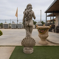 Statua cemento grigio effetto pietra naturale venere botticelli h120 cm giardini