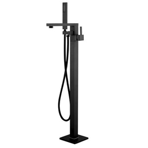 Miscelatore a pavimento per vasca freestanding black calcutta in ottone *** tinta nero, confezione 1