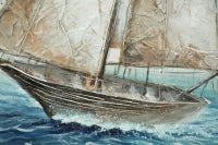 Dipinto Su Tela Barca A Vela -A-120X3.7X80