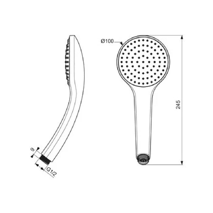 Doccetta monogetto bagno accessori doccia ideal standard m1