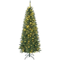 Albero di Natale 180 cm Illuminato con 250 Luci Bianche e Colorate, 899 Rami e 9 Modalità di Illuminazione