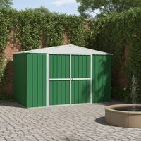 Box in Acciaio Zincato garage deposito attrezzi 360x260cm x h2.12m - 130KG - 9,36mq - VERDE