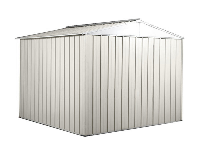 Box in Acciaio Zincato casetta attrezzi in lamiera 276x260cm x h2.12m - 110KG - 7,2mq- BIANCO
