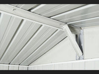 Box in Acciaio Zincato casetta attrezzi in lamiera 276x260cm x h2.12m - 110KG - 7,2mq- BIANCO