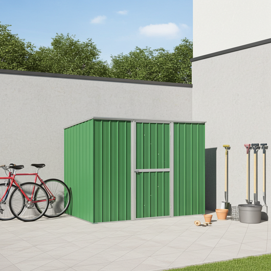 Casetta giardino in lamiera Box in Acciaio Zincato 260x185cm x h1.92m - 85kg - 4,81mq - VERDE