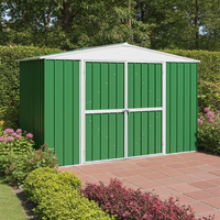 Box in lamiera casetta giardino Acciaio Zincato 360x345cm x h2.12m - 150KG - 12,42 mq - VERDE