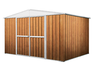 Casetta giardino lamiera Box in Acciaio Zincato 360x345cm x h2.12m - 150KG - 12,42mq - LEGNO