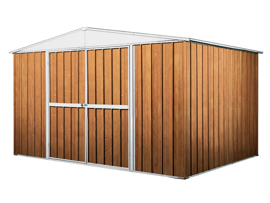 Casetta giardino lamiera Box in Acciaio Zincato 360x345cm x h2.12m - 150KG - 12,42mq - LEGNO