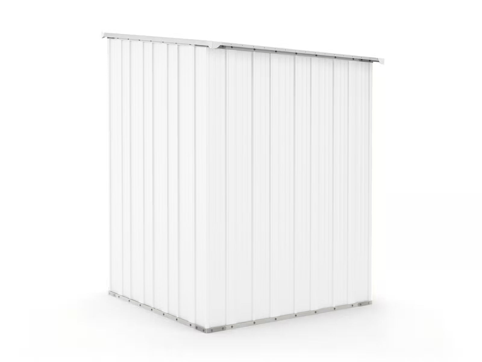 Box in Acciaio Zincato Casetta da Giardino in Lamiera 1.55 x 1.75 m x h2.02 m - 60 KG – 2.71 mq - colore bianco