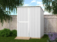 Box in Acciaio Zincato Casetta da Giardino in Lamiera 1.55 x 1.75 m x h2.02 m - 60 KG – 2.71 mq - colore bianco