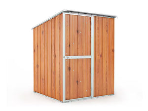 Box in Acciaio Zincato Casetta da Giardino in Lamiera 1.55 x 1.75 m x h2.02 m - 60 KG – 2.71 mq - colore effetto legno