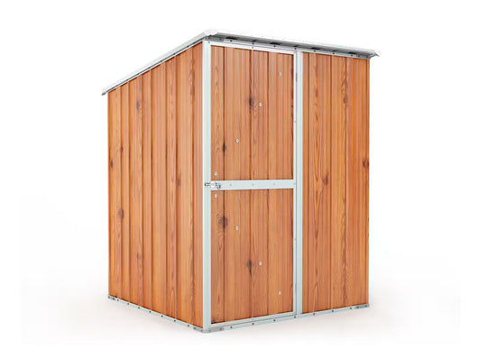 Box in Acciaio Zincato Casetta da Giardino in Lamiera 1.55 x 1.75 m x h2.02 m - 60 KG – 2.71 mq - colore effetto legno