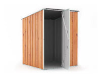 Box in Acciaio Zincato Casetta da Giardino in Lamiera 1.55 x 1.75 m x h2.02 m - 60 KG – 2.71 mq - colore effetto legno