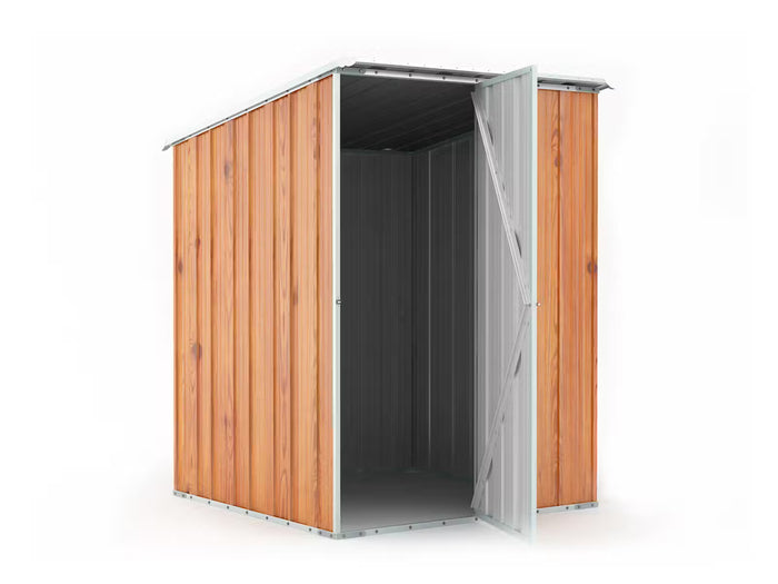 Box in Acciaio Zincato Casetta da Giardino in Lamiera 1.55 x 1.75 m x h2.02 m - 60 KG – 2.71 mq - colore effetto legno