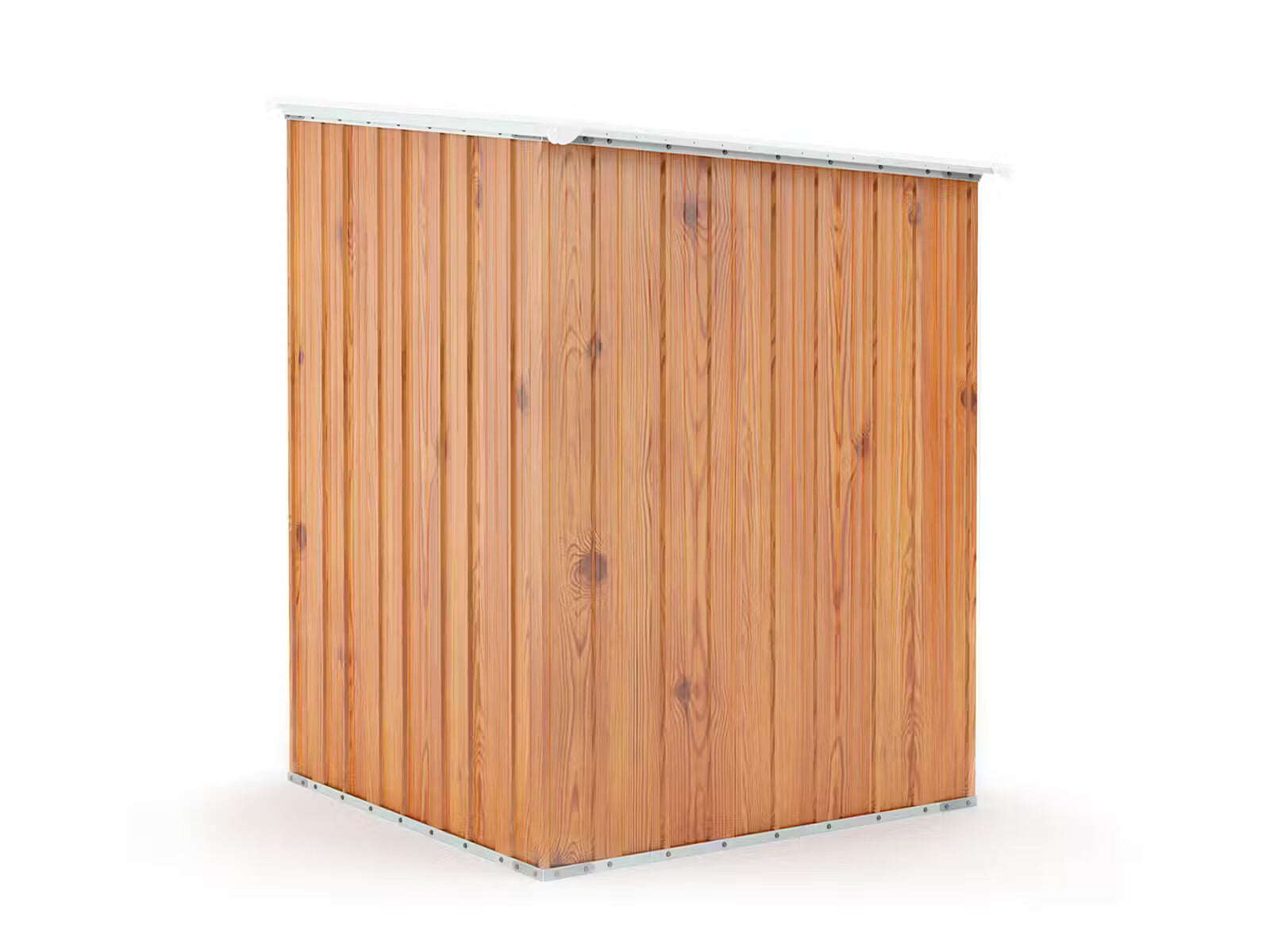 Box in Acciaio Zincato Casetta da Giardino in Lamiera 1.55 x 1.75 m x h2.02 m - 60 KG – 2.71 mq - colore effetto legno