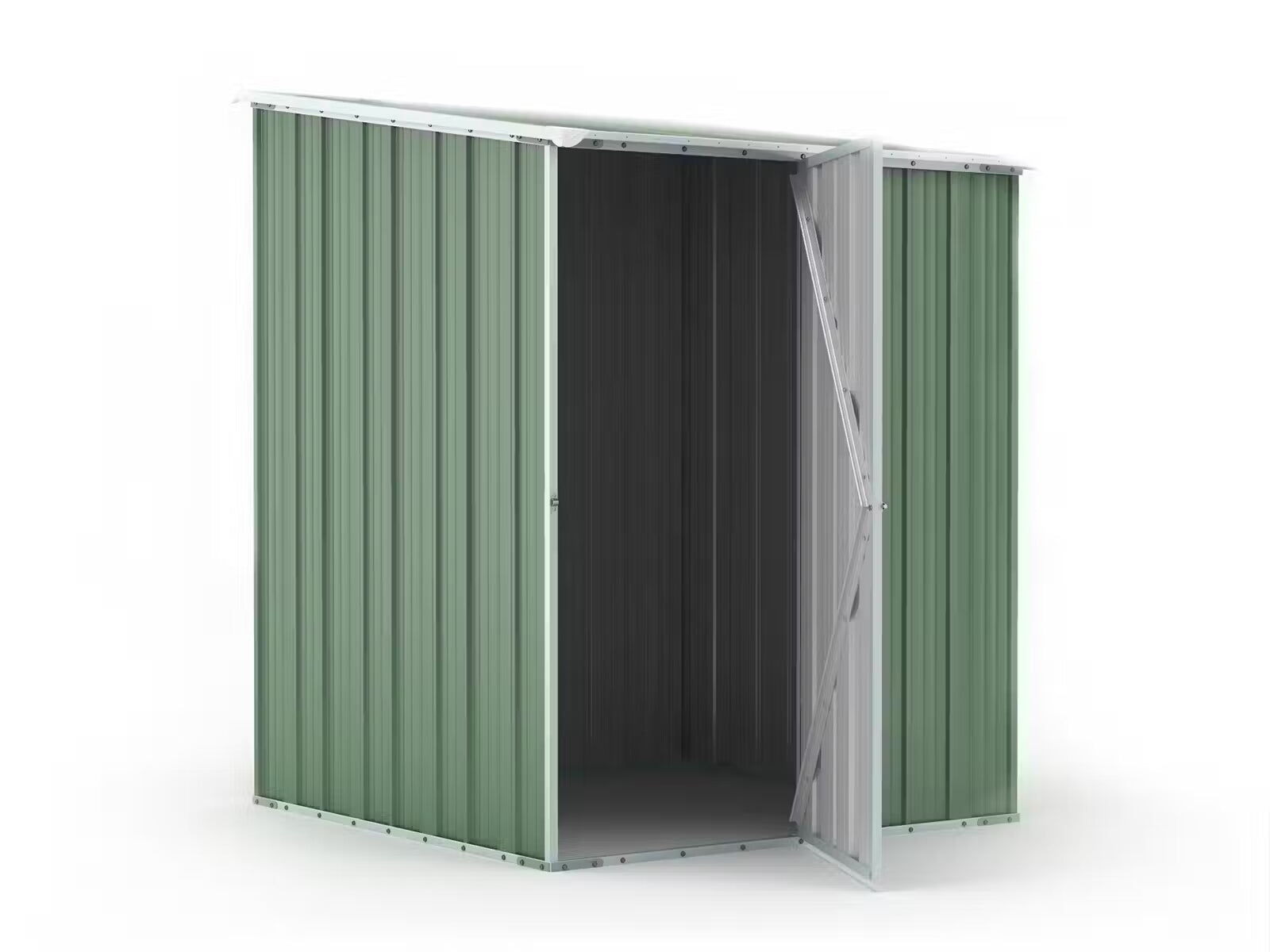 Box in Acciaio Zincato Casetta da Giardino in Lamiera 1.55 x 1.75 m x h2.02 m - 60 KG – 2.71 metri quadri - VERDE