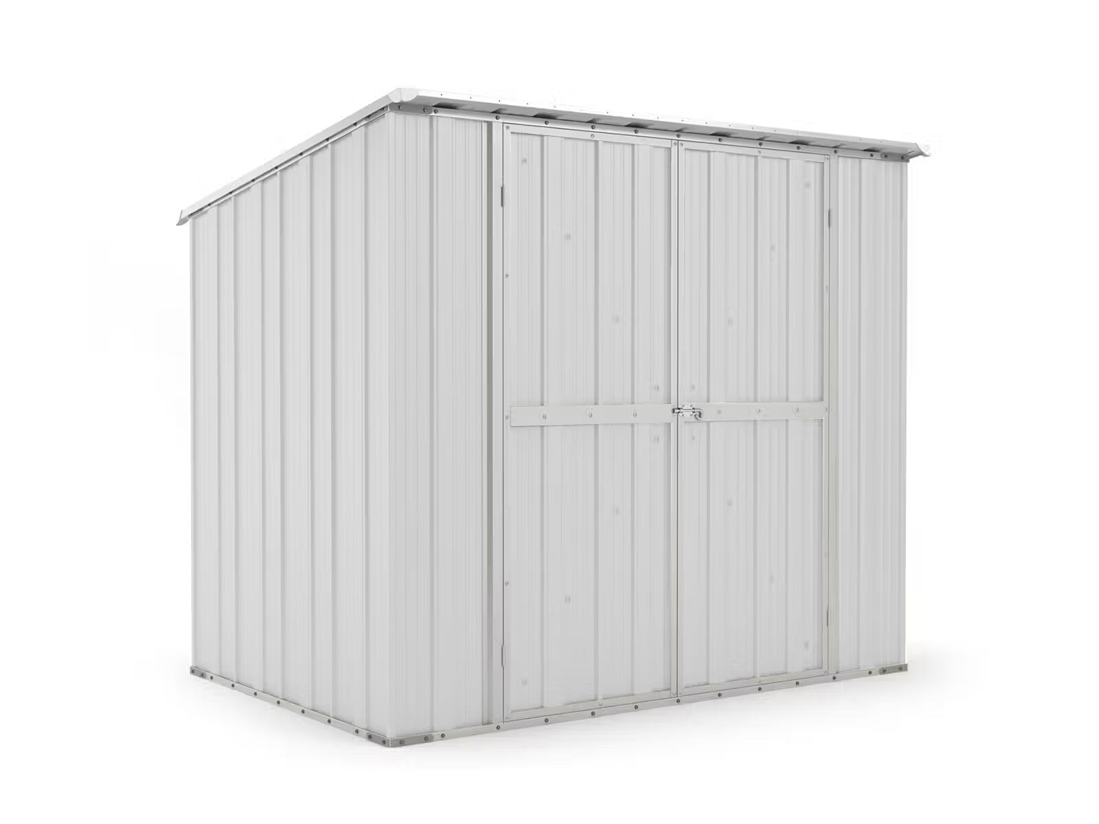 Box in Acciaio Zincato Casetta da Giardino in Lamiera 2.31 x 1.75 m x h2.02 m - 81 KG – 4.04 metri quadri - BIANCO