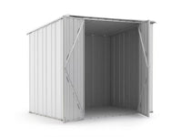 Box in Acciaio Zincato Casetta da Giardino in Lamiera 2.31 x 1.75 m x h2.02 m - 81 KG – 4.04 metri quadri - BIANCO