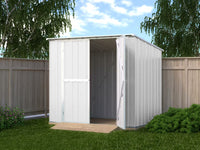 Box in Acciaio Zincato Casetta da Giardino in Lamiera 2.31 x 1.75 m x h2.02 m - 81 KG – 4.04 metri quadri - BIANCO